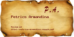 Petrics Armandina névjegykártya